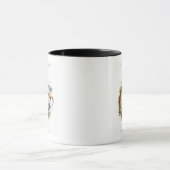 Kompass-Kaffe-Abenteuer-Wasserfarben-Design Tasse (Zentrum)