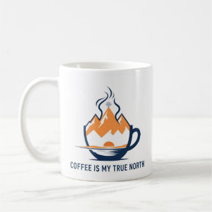 Kompass-Kaffeetasse – Der wahre Norden Kaffeetasse
