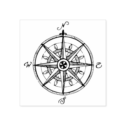 Kompass-Kautschuk-Briefmarke Gummistempel (Prägung)