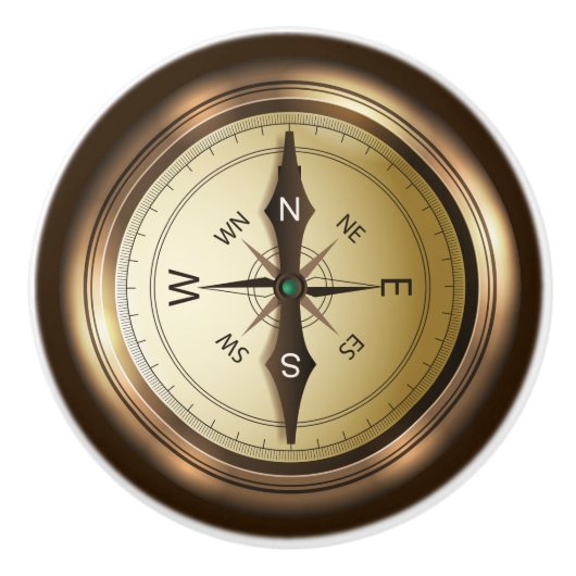 Kompass-Keramik-Fach/Kabinett-Griff Keramikknauf (Vorderseite)