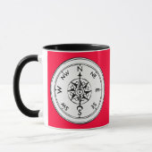 Kompass-Kunst Tasse (Links)
