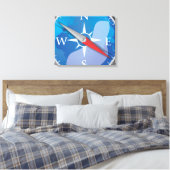 Kompass Leinwanddruck (Insitu (Schlafzimmer))