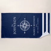 Kompass mit maritimem Thema Strandtuch (Vorderseite)