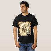 Kompass Navigationsdesign T-Shirt (Vorne ganz)