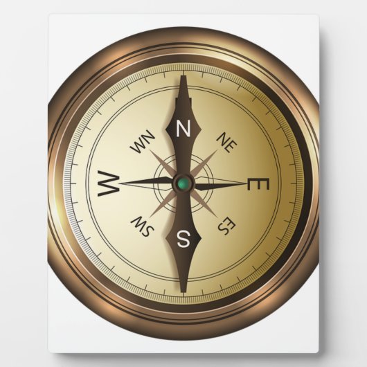Kompass Nord-Südost West Fotoplatte (Vorderseite)