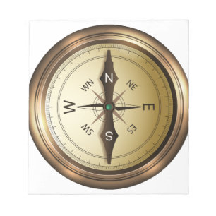 Kompass Nord-Südosten Notizblock