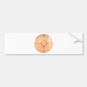 KOMPASS-Ost-Westnord-süd-NACHRICHTEN Autoaufkleber