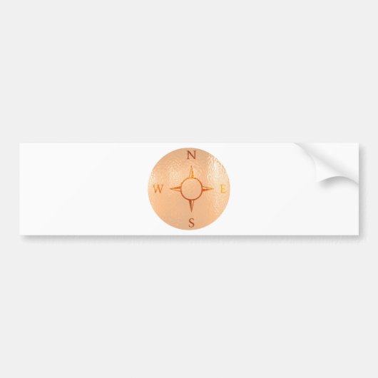 KOMPASS-Ost-Westnord-süd-NACHRICHTEN Autoaufkleber (Vorne)