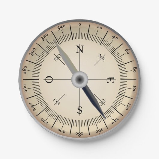 Kompass Pappteller (Vorderseite)