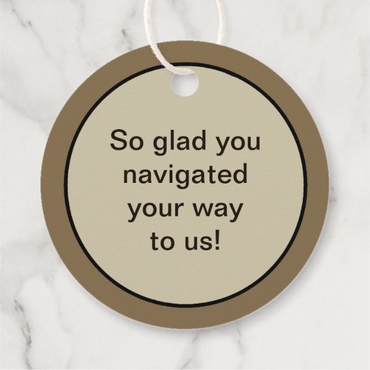 Kompass-Rose 1 Geschenkanhänger (Rückseite)