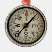 Kompass-Rose 1 Ornament Aus Metall (Vorne)