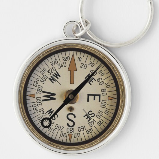 Kompass-Rose 1 Schlüsselanhänger (Vorne)