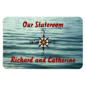 Kompass-Rose-2-Stateroom-Türmarkierung Magnet (Horizontal)