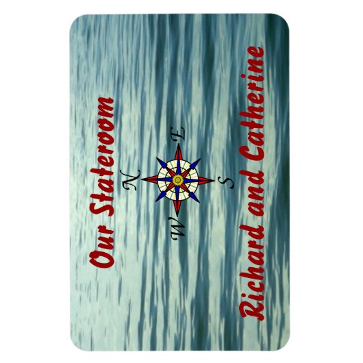 Kompass-Rose-2-Stateroom-Türmarkierung Magnet (Vertikal)