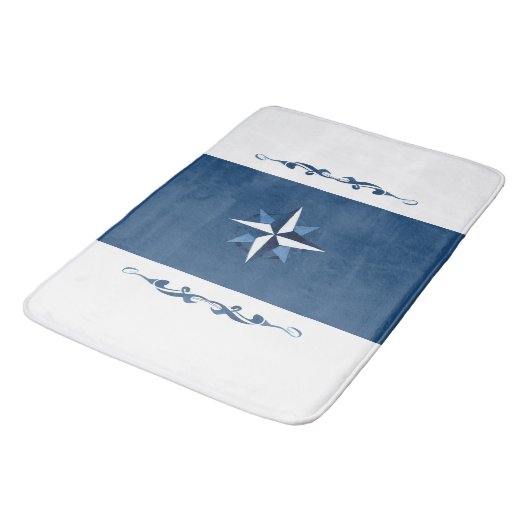 Kompass-Rose Badematte (Schrägansicht)