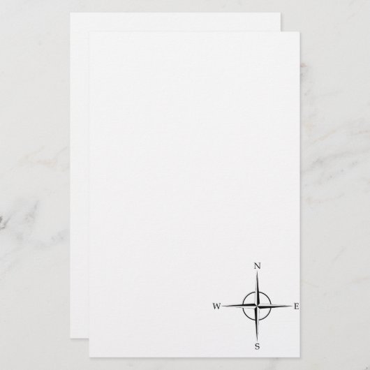 Kompass-Rose Briefpapier (Vorne/Hinten)