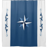 Kompass-Rose Duschvorhang (Vorderseite)