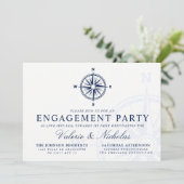 Kompass-Rose | Einladung der Nautic Engagement Par (Stehend Vorderseite)