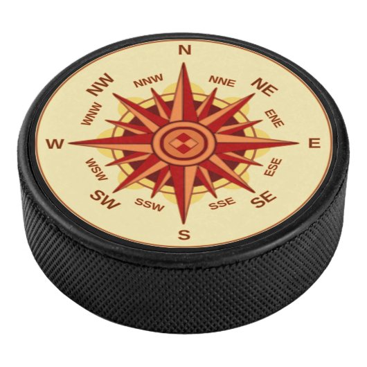 Kompass-Rose Eishockey Puck (3/4)