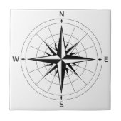 Kompass-Rose Fliese (Vorderseite)
