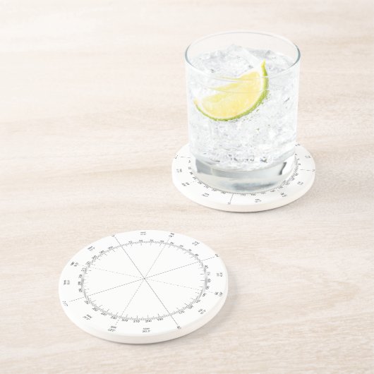 Kompass-Rose Getränkeuntersetzer (Seite)