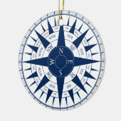 Kompass-Rose Keramik Ornament (Links)