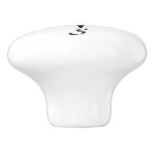 Kompass-Rose Keramikknauf (Seitenansicht)