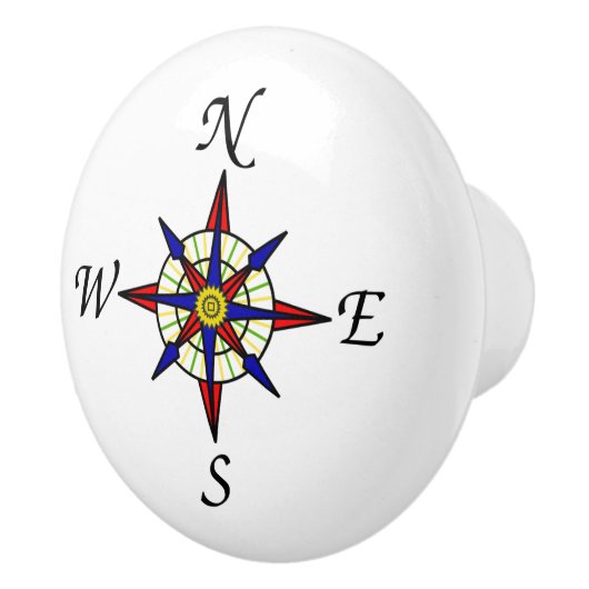 Kompass-Rose Keramikknauf (Rechts)