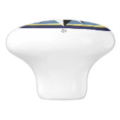 Kompass-Rose Keramikknauf (Seitenansicht)