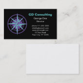 Kompass-Rose mit Kugel Visitenkarte (Vorne/Hinten)