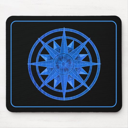 Kompass-Rose Mousepad (Vorne)
