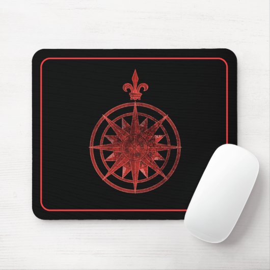 Kompass-Rose Mousepad (Mit Mouse)