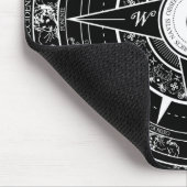 Kompass-Rose - Mousepad (Schwarzes) (Ecke)