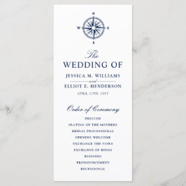 Kompass-Rose | Nautical Wedding Program Programm