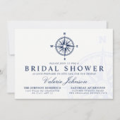Kompass-Rose | Nautisches thematisches Brautparty Einladung (Vorderseite)