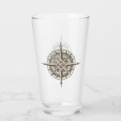 Kompass Rose Navigator Map Glas (Rückseite)