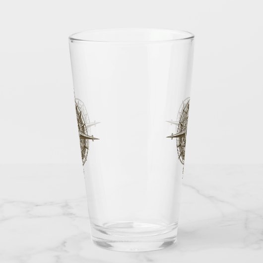 Kompass Rose Navigator Map Glas (Links)