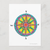 Kompass-Rose Postkarte (Vorderseite)