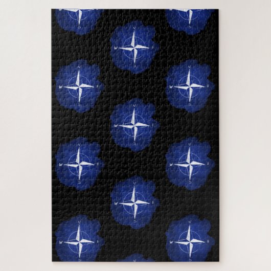 Kompass-Rose Puzzle (Vertikal)