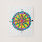 Kompass-Rose Puzzle (Vertikal)