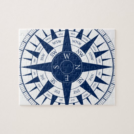 Kompass-Rose Puzzle (Horizontal)