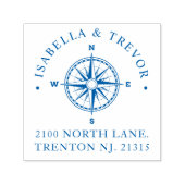 Kompass-Rose | RÜCKSENDEADRESSE Permastempel (Design)