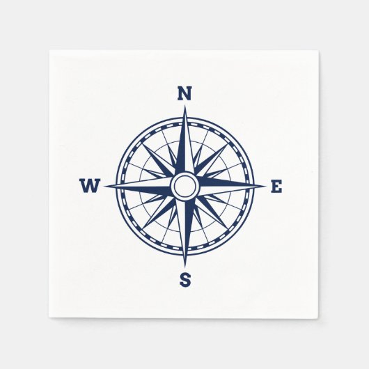 Kompass-Rose Serviette (Vorderseite)