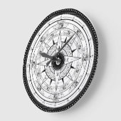 Kompass-Rose - Uhr (weiß) (Winkel)
