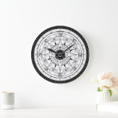 Kompass-Rose - Uhr (weiß) (Zuhause)