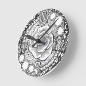 Kompass-Rose - viktorianisches gotisches Steampunk Runde Wanduhr (Winkel)