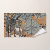 Kompass-Rose Vintages Nautical Octopus-Schiff Badhandtuch Set (Handtuch)