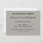 Kompass-Rose Vintages Nautical Octopus-Schiff Einladung (Rückseite)