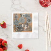 Kompass-Rose Vintages Nautical Octopus-Schiff Serviette (Beispiel)