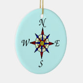 Kompass-Rosen-Baum-Verzierung Keramik Ornament (Rechts)